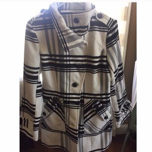 Black and White Peacoat. Size medium.